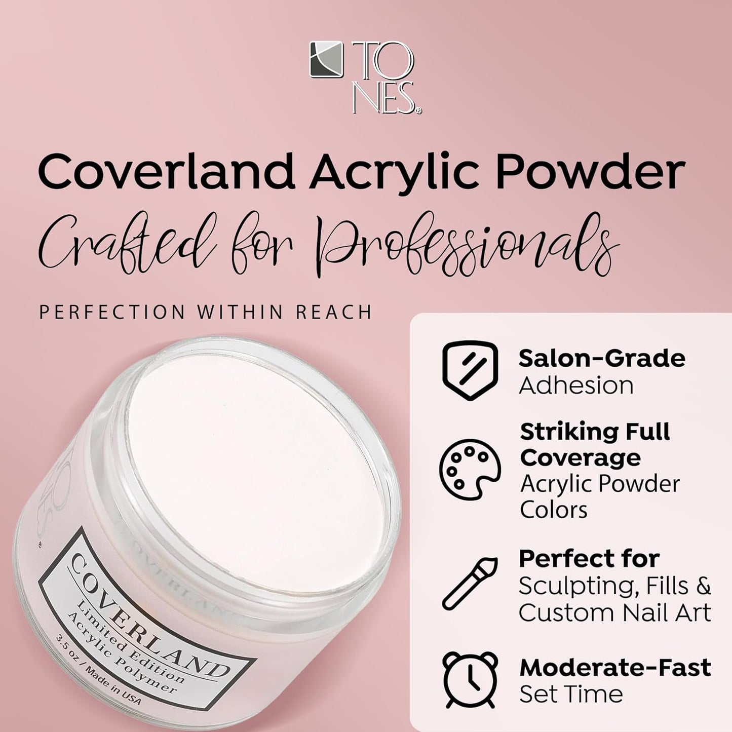 Coverland Acrylic Powder 3.5oz "Light White" - Limited Edition