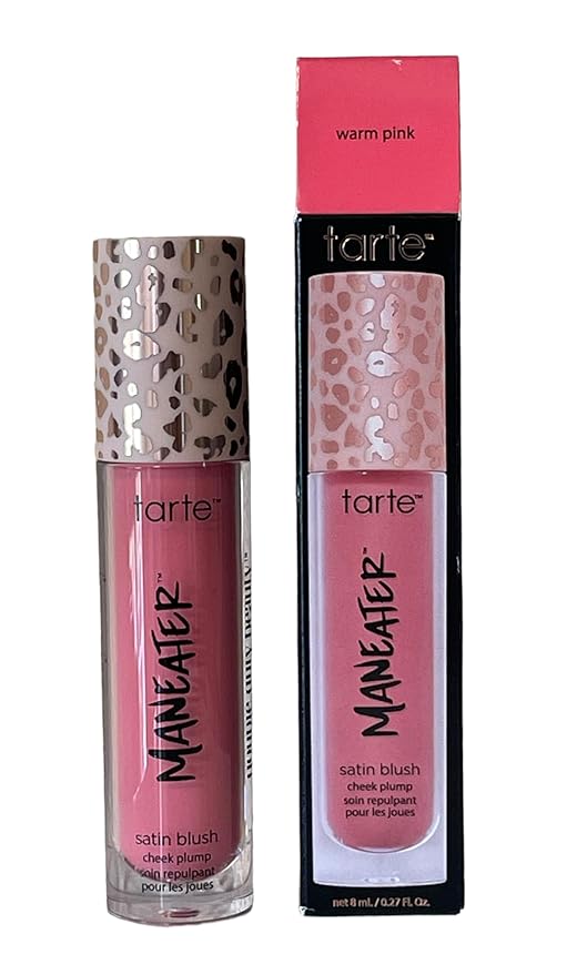 Tarte Maneater Satin Blush Cheek Plump Full Size (Warm Pink, 27OZ)