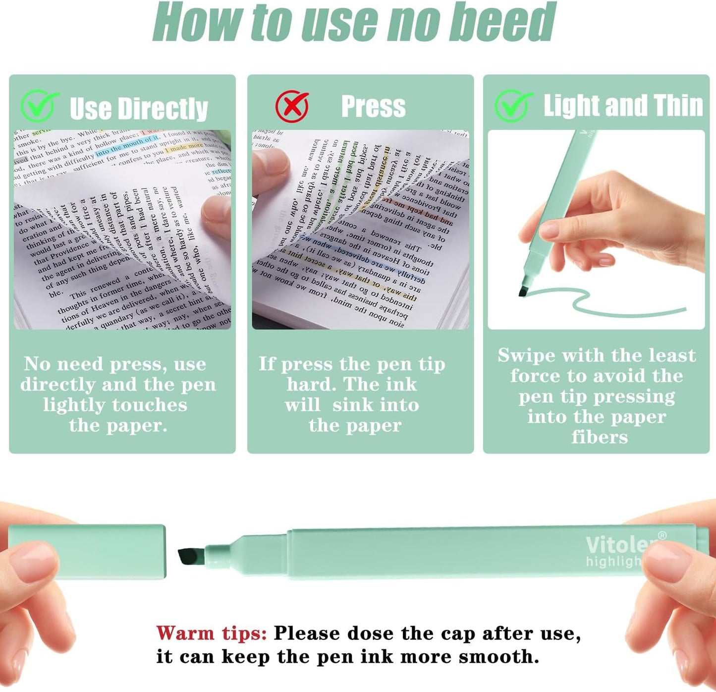 Highlighters, 8 Pack Aesthetic Highlighters, Assorted Colors, Chisel Tip, No Bleed Bible Highlighter Pastel for Journaling Office School Bible Study Supplies