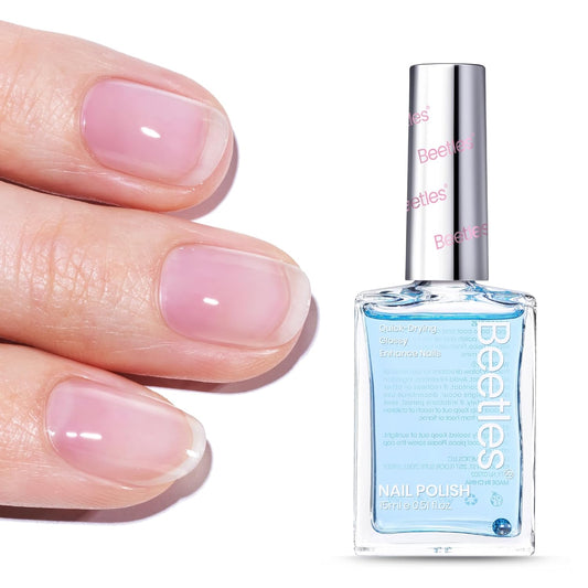 Beetles Nail Strengthener - Oceanic Blue Nail Concealer Air Dry Natural Nail Strengthener and Growth for Damaged Thin Nails Repair Weak Nails Fingernail Strengthening Women Gift 0.51 FL OZ