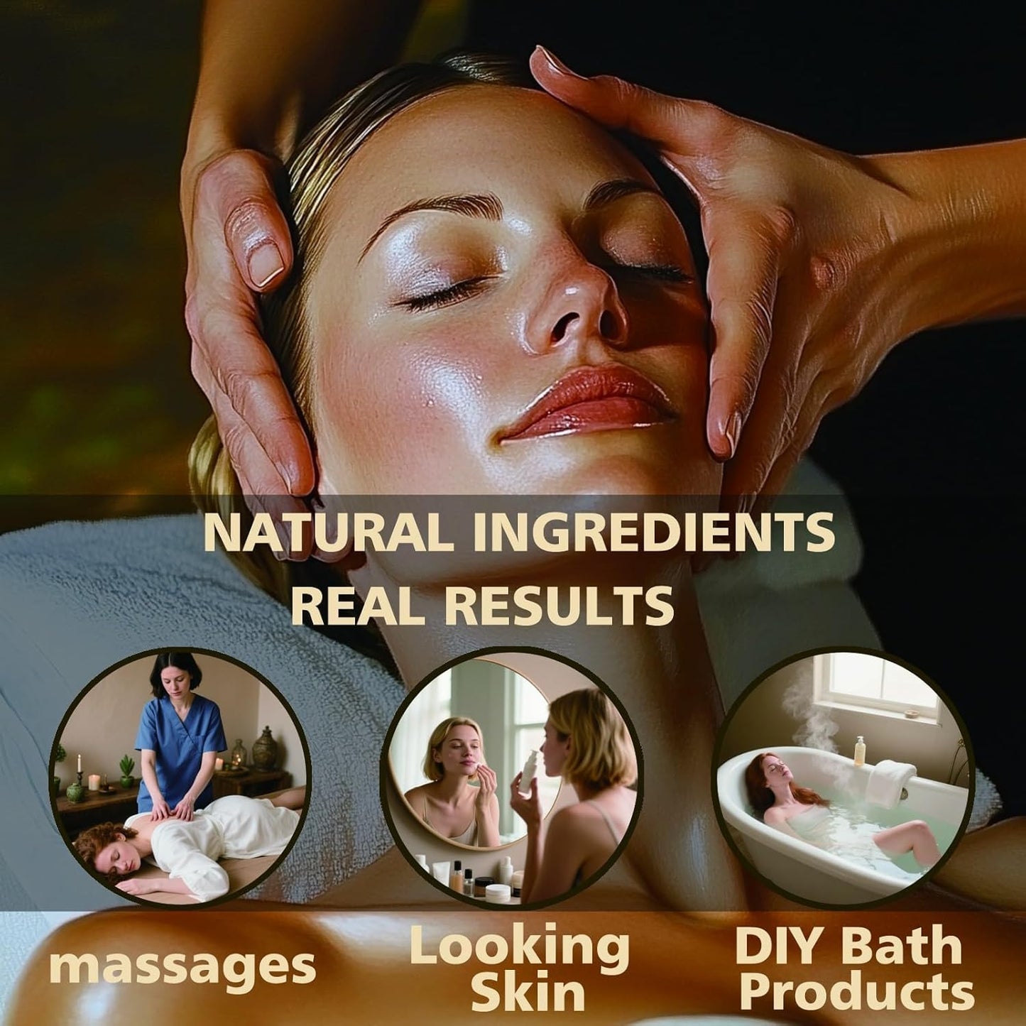 Rose Fragrance Oil-Sandalwood Essential Oil 8.33oz (250ml)-100% Pure Natural Scent for Diffusers, Candles, Soap Making & Aromatherapy-Relaxing Home & Gift Essential Oil for Bath, Massage