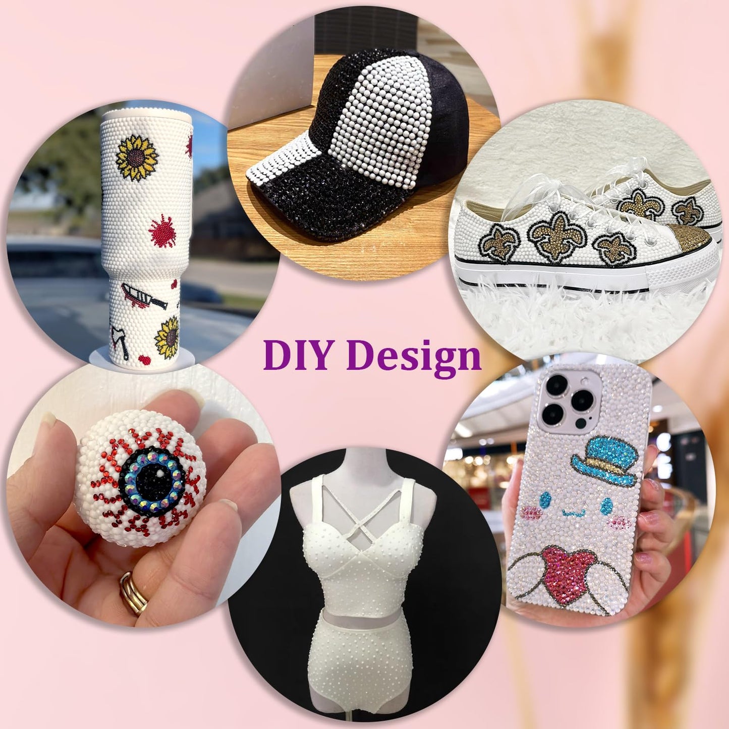 30000Pcs Resin Rhinestones for Bedazzling with Tweezers, White Rhinestones for Crafting with B7000 Jewelry Glue for DIY Crafts Clothing Tumblers Shoes Fabric Nail Art