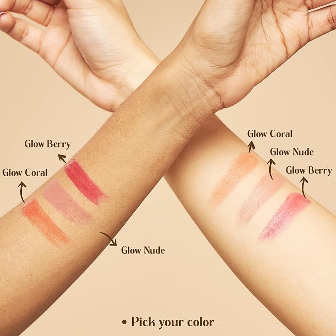 Vegan Tinted, Lip Moisturizer Gifts Sets & Hydrating Lip Balm Set, Natural Lip Balm for Dry Cracked with Argan Oil, Sunflower Oil and Hyaluronic, Not Tested on Animals (3 Packs)