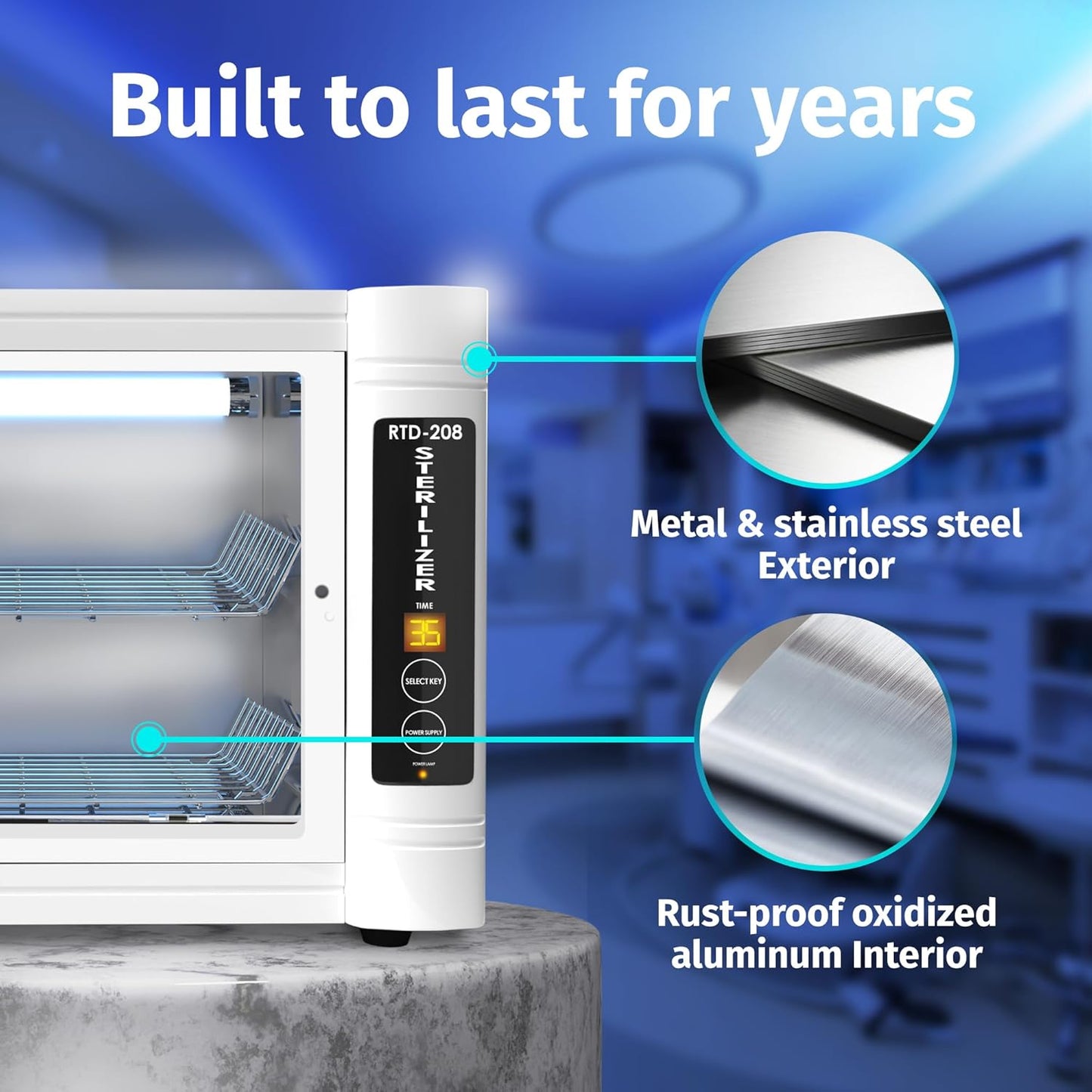 JJ CARE UV Sanitizer Cabinet – 8L Capacity, LED Timer, 99% UV Killing Efficiency, Professional UV Sanitizing Cabinet for Salon, Spa, Office, and Home Use