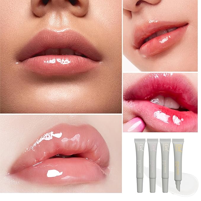 Lip Glowy Balm,Hydrating Moisturizing Lip Balm for Dry Cracked Lips,Sheer Tint Color,Shiny Glossy,Longlasting Lip Moisturizer Oil Nourishing Lip Care Lip Repair Gel Peptide Lip Treatment ChapStick-01#