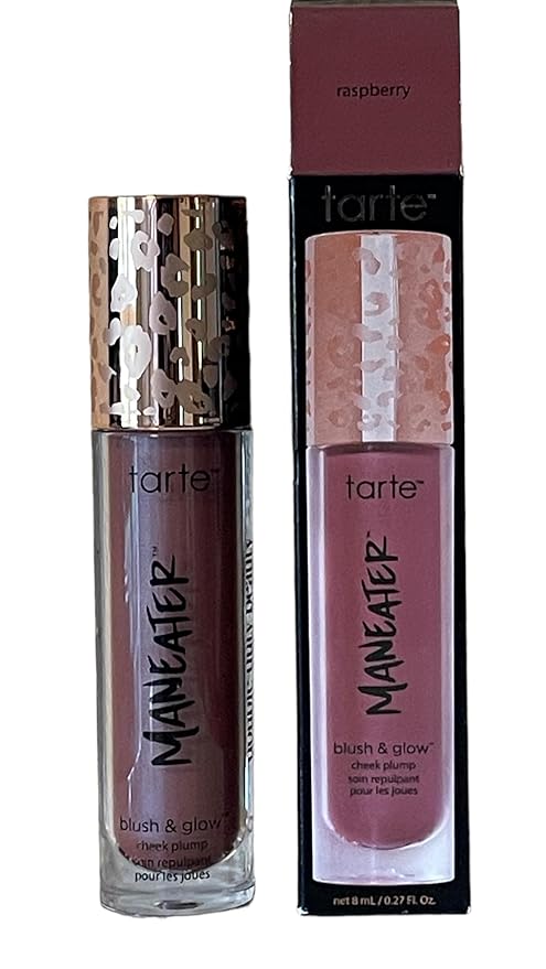 tarte maneater blush & glow cheek plump (raspberry, standard full size), 0.27 Fl Oz (Pack of 1)