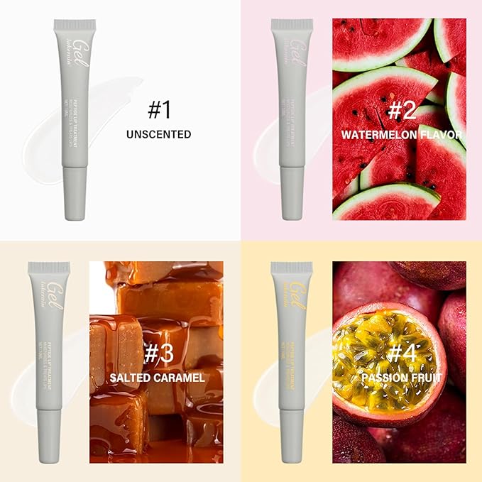 Lip Balm, Hydrating Lip Balm with Glossy Finish, Moisturizing Lip Care for Soft & Smooth Lips - Fruit Flavored Lip Mask & Treatment for Dry, Chapped Lips, 0.35 oz, 1# Unscented