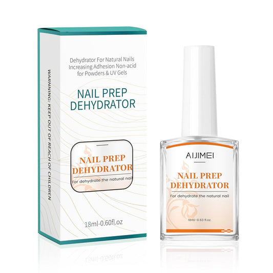 AIJIMEI Nail Dehydrator Professional Acid Free Natural Prep Dehydrate Acrylic Supplies Nail Prep Dehydrator For Acrylic And Gel Polish (18ml/0.63fl.oz)
