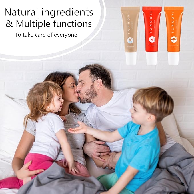 Lip Sunscreen Moisturizing and Repair Package SPF 30 - Summer Long Lasting Moisturized, Smooth and Repaired Lips - 3 Flavors (Pack of 3: 1 moisturizing+ 1 repairing+ 1 SPF)