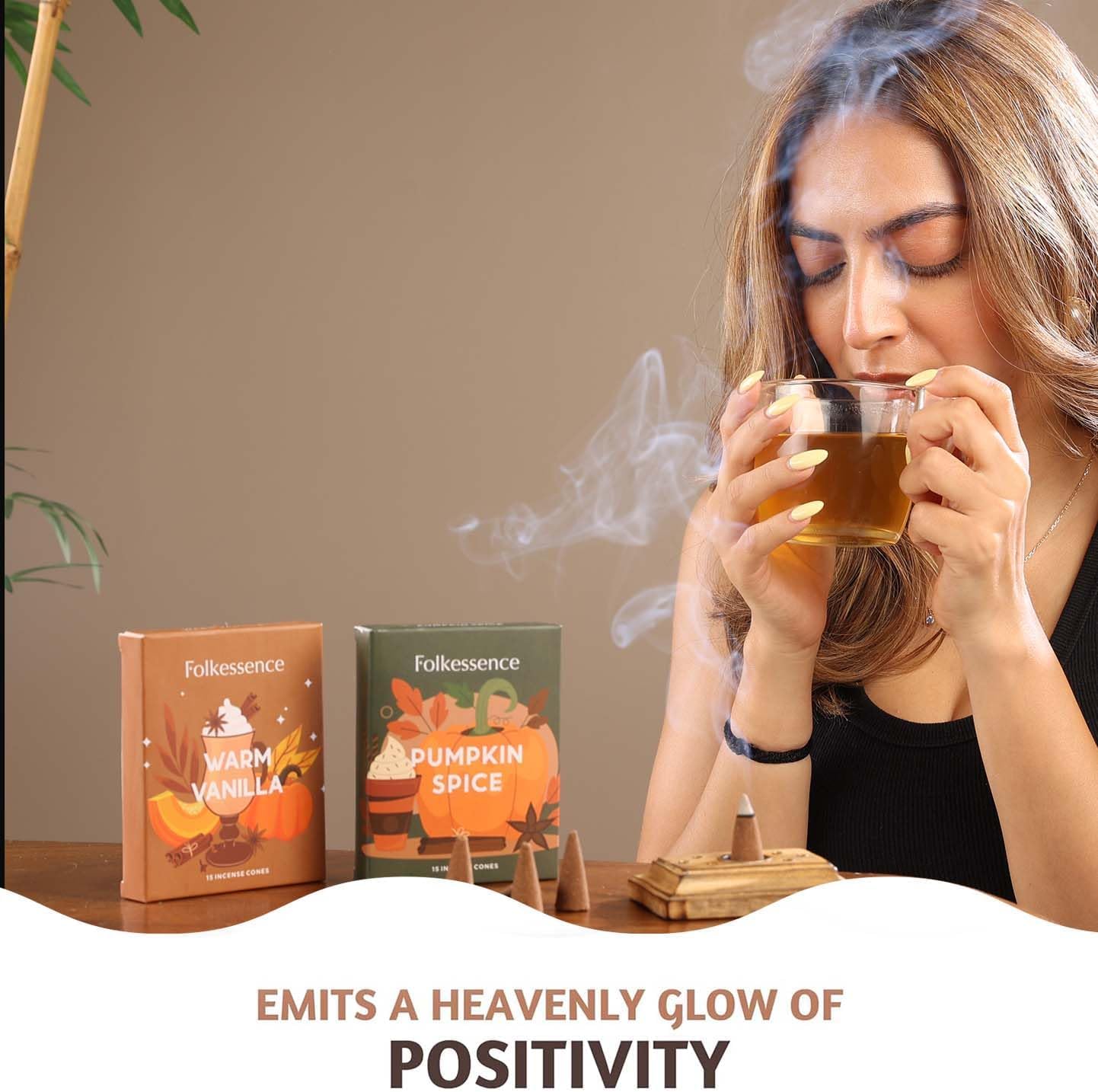 Folkulture Incense Cone Scented | Set of 2 (30) Fall Incense Cones, Dual Set | Pumpkin Spice Inscents, Fall Scents or Inscents-Cones for Relaxation | Fall Essentials for Meditation