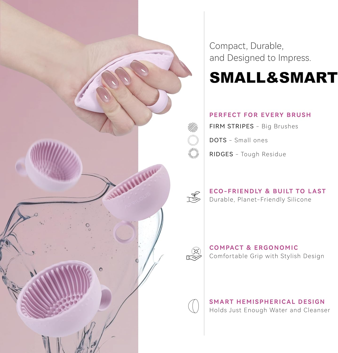 Makeup Brush Cleaner with Silicone Mat, Tea Tree Oil, Shampoo for Sponges & Puffs, Deep Cleaning, Antibacterial, Conditions Bristles, Gentle, Vegan & Cruelty-Free, 6.76 fl.oz