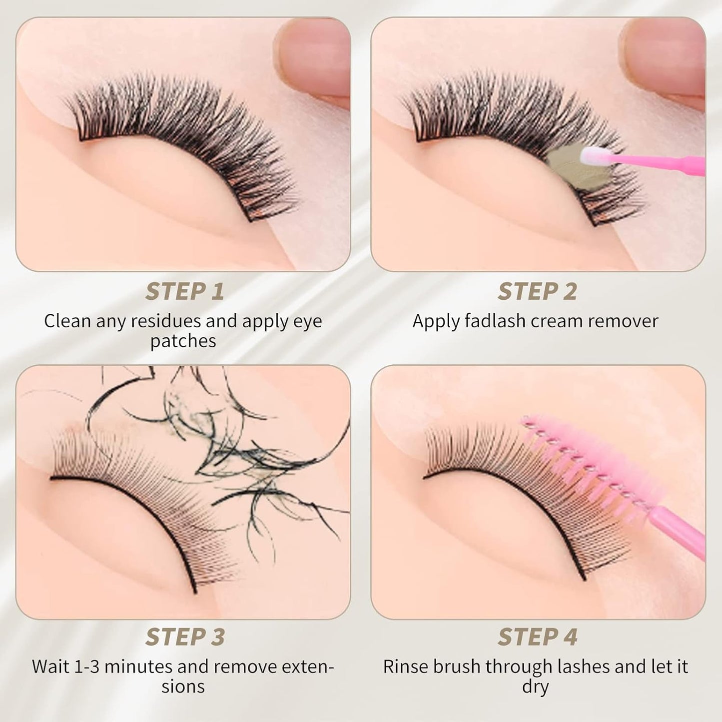 Lash Extension Remover 15g Cream Eyelash Extension Remover Quickly and Low Irritation Lash Remover for Lash Extensions Sensitive Skin Eyelash Glue Remover for Salon Lash Glue Remover (Tasteless)