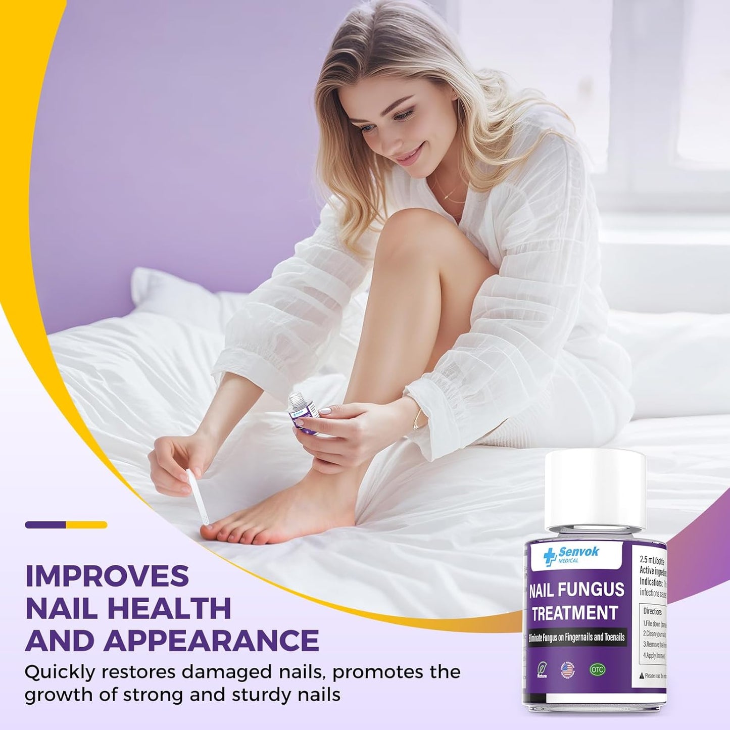 Toenail Treatment Extra Strength, Fast-Acting Toe Nail Treatments, Safety Restore and Renew Discolored & Damaged Nails, Improve Nail Health and Appearance