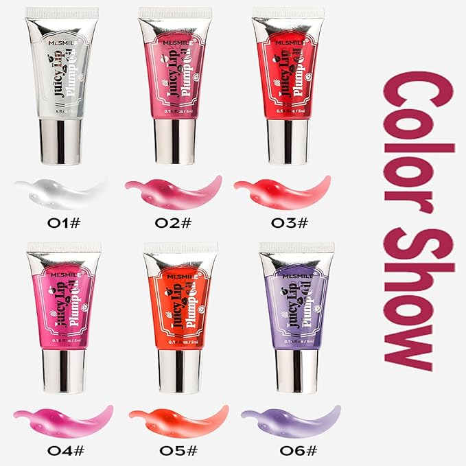 Roll On Plumping Lip Gloss, Spicy Lip Lip Oil, Lifter Gloss, Hydrating, Volumizes&High-Shine Lip Plumping Lip Glass Mirror Lip Glaze Lipstick, Plump& Pout Lip Plumper for Women Girls (#01)