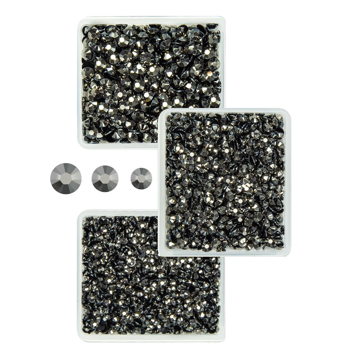 Metallic Gray Resin Rhinestones for Crafting Metal Grey Flatback Stones 3mm 4mm 5mm Steel Gray Diamonds Crystals Gems Charms for Nails Face Eyes Makeup Body Tumblers Bottles DIY Crafts Shoes