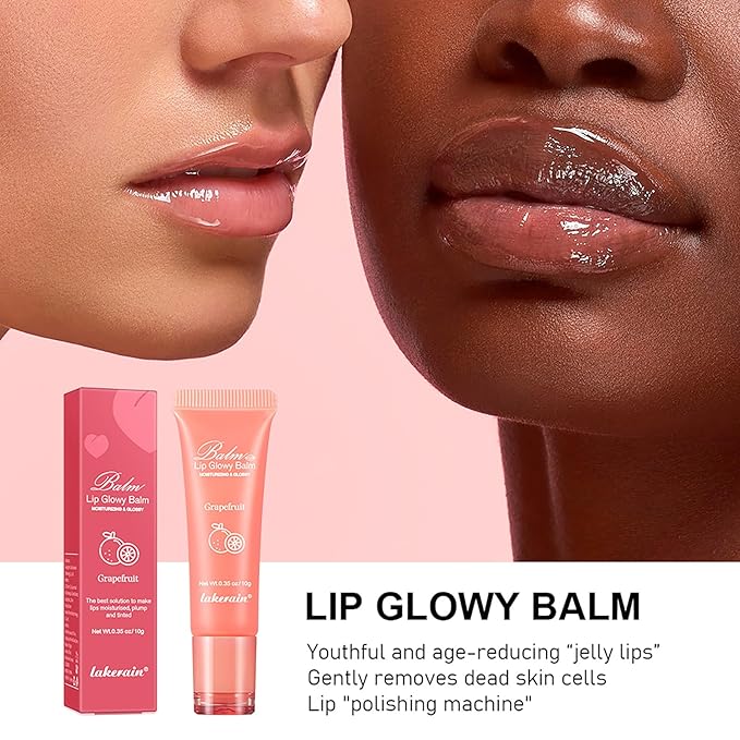 Lip Glowy Balm Hydrating Sleeping Lip Mask, Shine Glossy Finish Lip Oil - Reduce Lip Lines, Enhance Lip Color, Moisturizing & Plump Dry Chapped Lips Care Non-Sticky Lip Balm (#2 Berry)