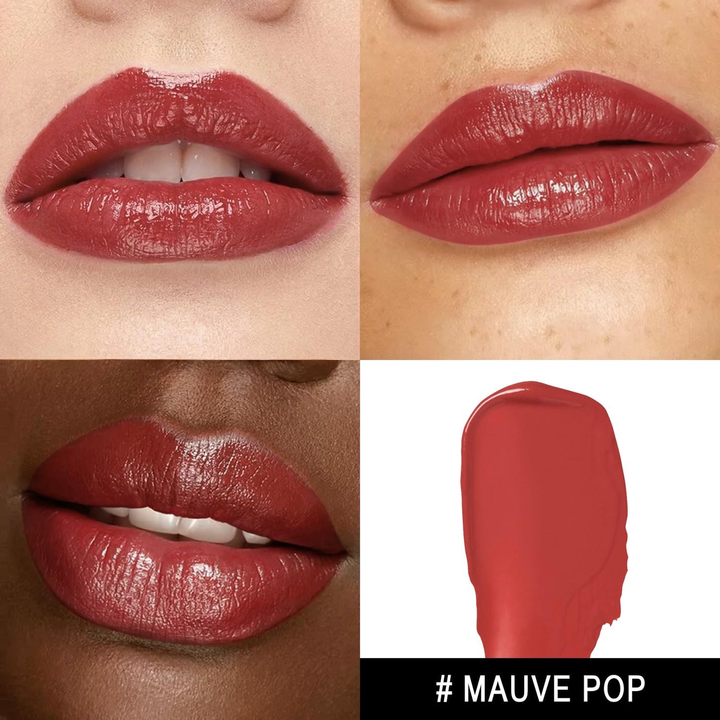 MAKI YIKA Moisture Mauve Red Lipstick for Women Hydrate Lip Gloss for Dry Cracked Lips Weightless Glossy Lip Color Juicy Finish,MA059 Mauve Pop