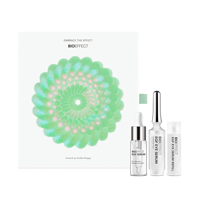 BIOEFFECT Classic Duo of EGF Serum and EGF Eye Serum plus Refill, Skincare Gift Set for Wrinkle Fighting, Moisturizing, Firming, Anti-Aging Facial Treatments featuring Barley Growth Factor