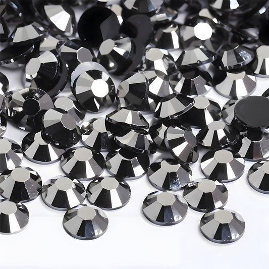 Flatback Rhinestones Round Gems for Nails Art and Crafts 4000Pcs SS6 2mm Glitter Crystals Stone DIY Bags Clothes Shoes (Mineral Grey)