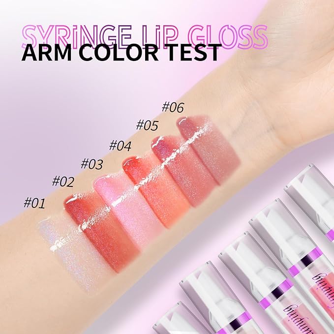 Lip Plumper Booster,Plumping Lip Gloss Spicy Lifter Shimmer Oil Hydrating High-Shine Volumizes Fuller Lip Glass Mirror Glaze Plump and Pout Lip Plumper Nourishing for Women Girls Makeup#2
