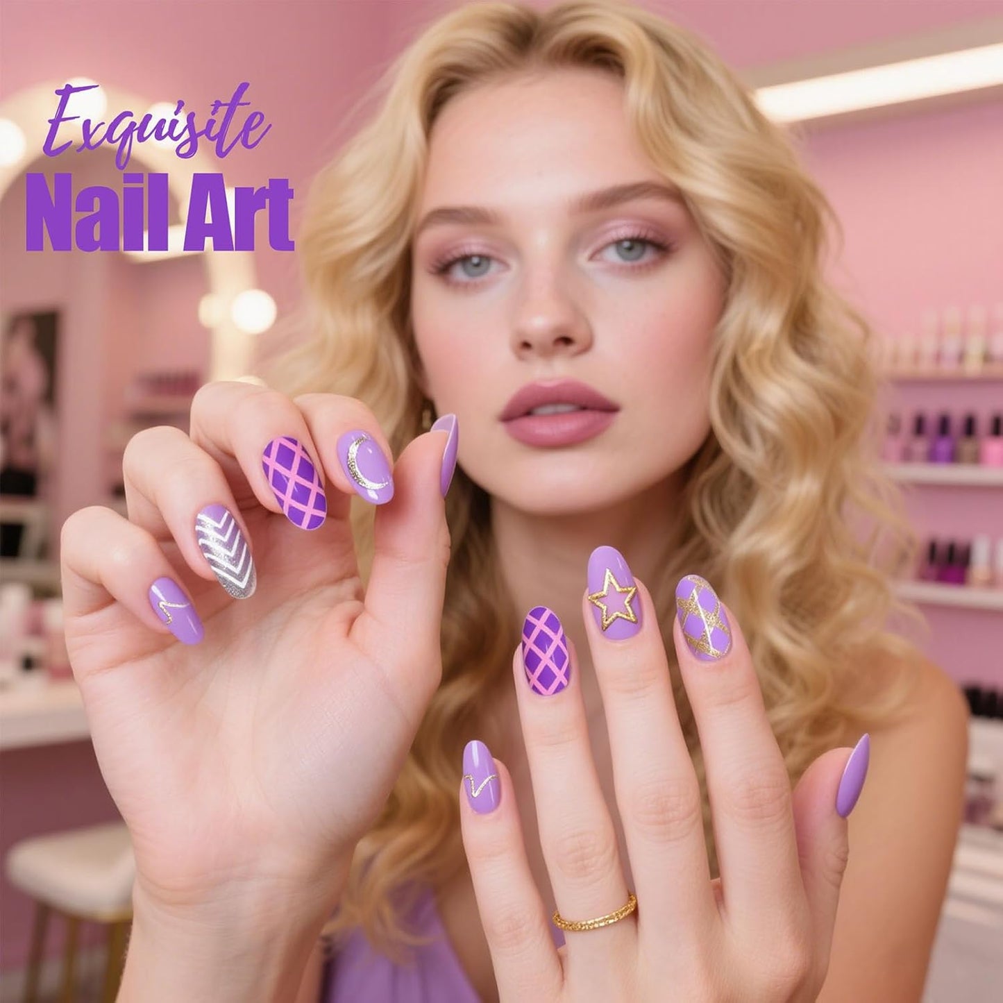 Artdone 10pcs Nail Art Brushes Set, Dotting Tools,Striping Brushes for Long Lines, Thin Details, Sculpting Pattern Tracing Stylus, Ball Embossing Stylu,Fine Drawing Pen For Gel Polish Design Supply