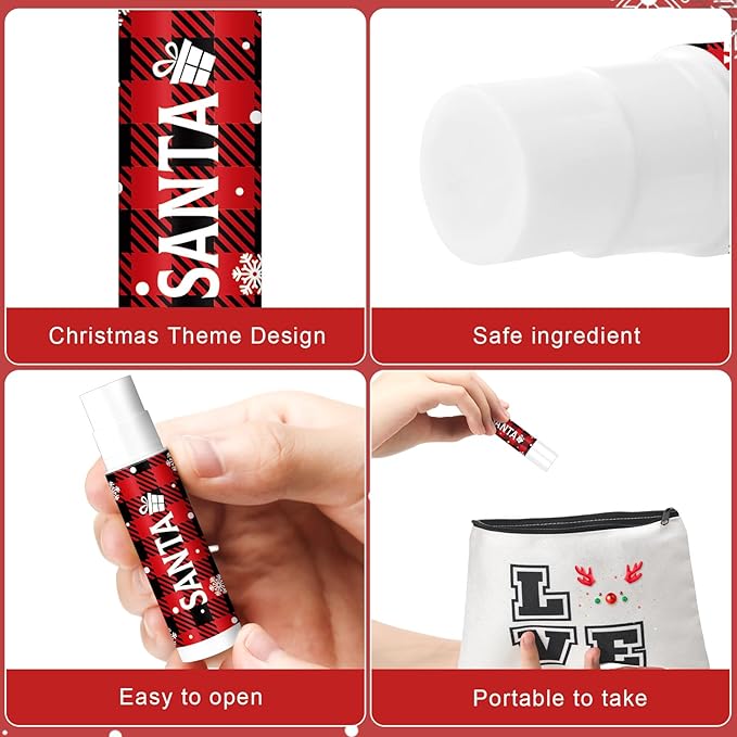 Sosation 80 Pcs Christmas Flavored Lip Balm Bulk Holiday Christmas Stocking Gift Set Celebrate Lip Balm Stick Beauty Lip Care