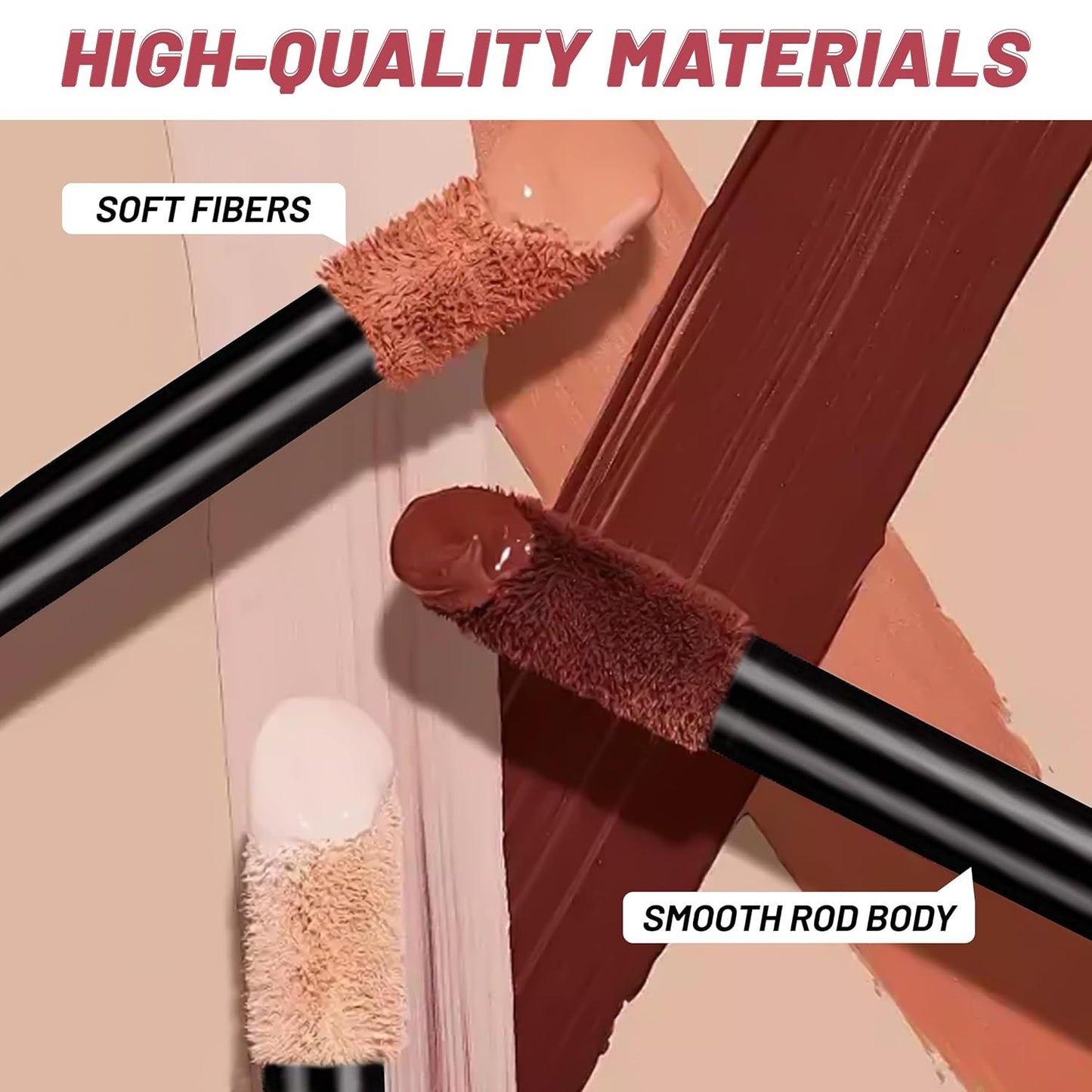 Lip Applicators Disposable - 1800 Pcs Black Lip Brush & Mascara Wands for All Types of Lipsticks, Makeup, Eyebrow Drawing, Lip Coloring & Eyelash Care with Smooth Rod Body & Soft Fibers