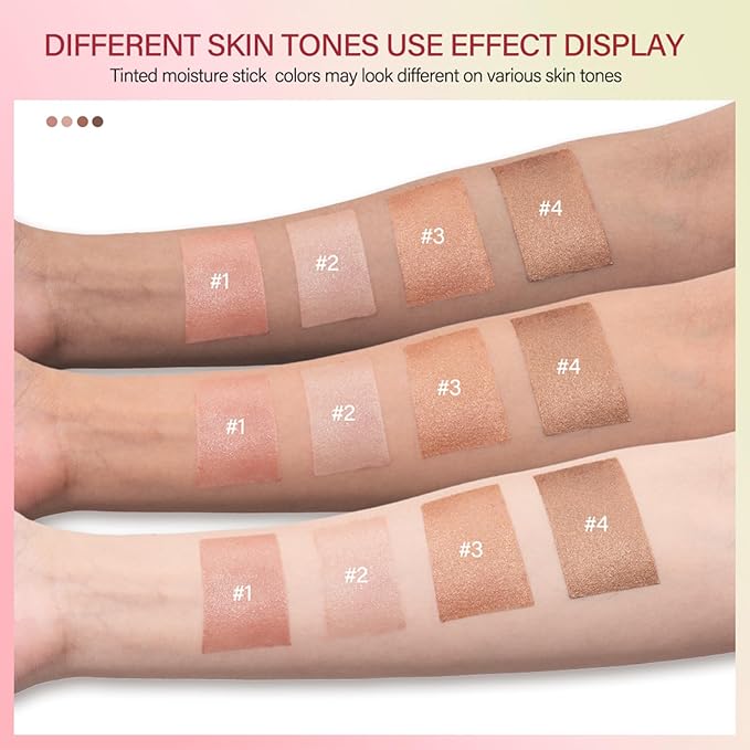 Cream Bronzer Stick,Contour Stick Facial Contouring Stick,Long Lasting Highlighter Waterproof Highlight Makeup,Buildable Shimmer Sparkle Face Bronzer Face Shaping,04 Beach Glow