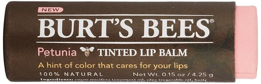 Burts Bees Tinted Lip Balm, Petunia, 0.15 Ounce (3 Pack)