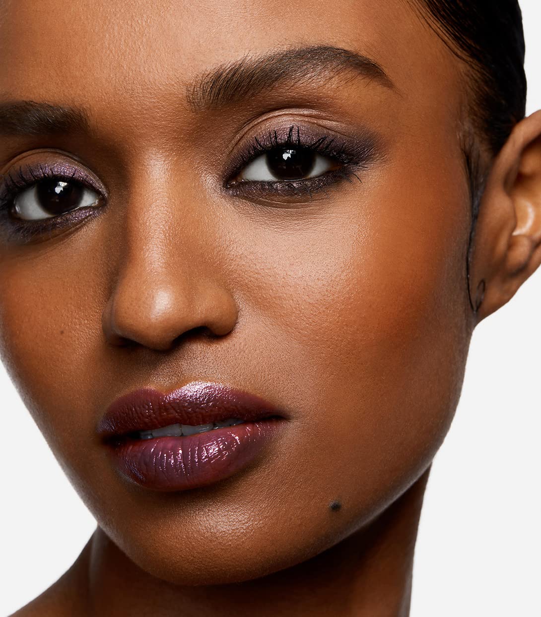 MAKE Beauty Serum Balm Intense, Hydrating Lip Gloss. Pigmented Vegan Moisturizing Lip Oil with Plumping Effect. Lip Emollient Treatment for Soft, Smooth, Shiny Lips - Shade, Purple Paradigm