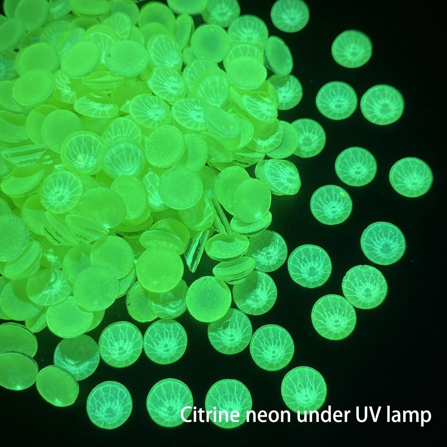 Flatback Glass Rhinestones,Bedazzler Gems 1440pcs Non Hotfix Crystal Rhinestones for Nail Charms Crafts Clothes Tumblers,Citrine Neon,SS10