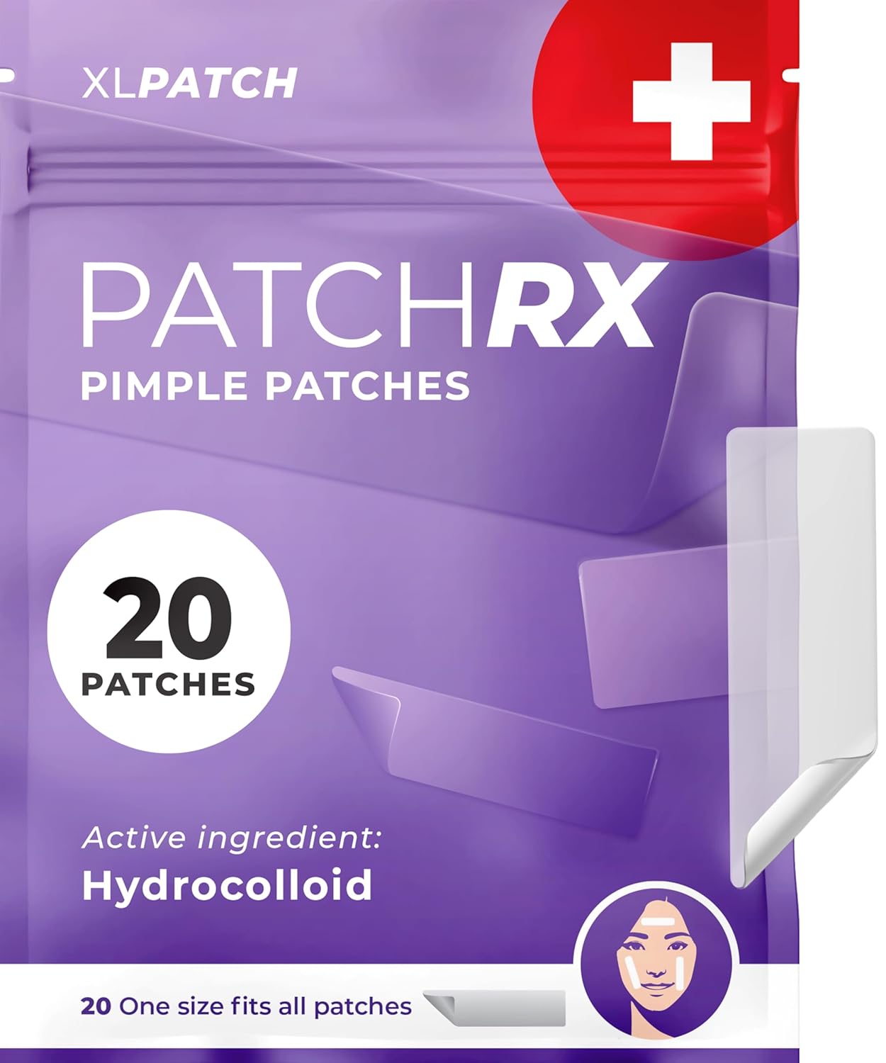 Large Pimple Patches for Face (20 Pack), Treat Blemishes Overnight, Hydrocolloid Acne Patch, Hydrocolloid Bandages, Big Pimple Patches, Large Acne Patch