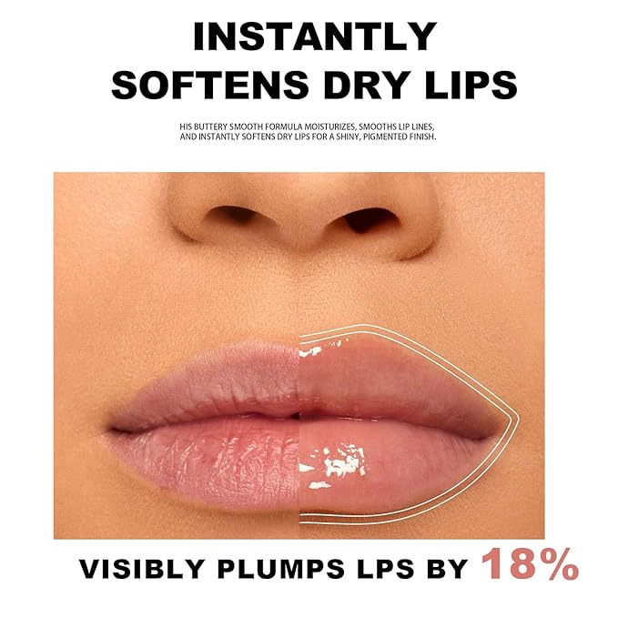 Lip Balm Click Slick, Honey Melting Lip Glow Oil, Moisturizing and Long-lasting Lip Plumper, Non Sticky Lipstick with Coconut Oil (01 Tomatoes)