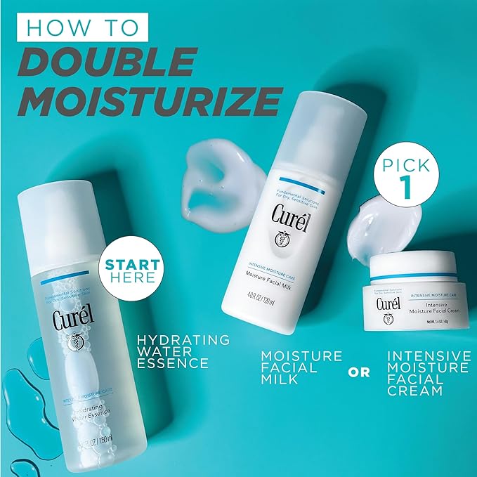 Curel Japanese Skin Care Hydrating Water Essence Toner, Water Based Face Moisturizer for Dry Skin, Serum for Face, 5 Oz