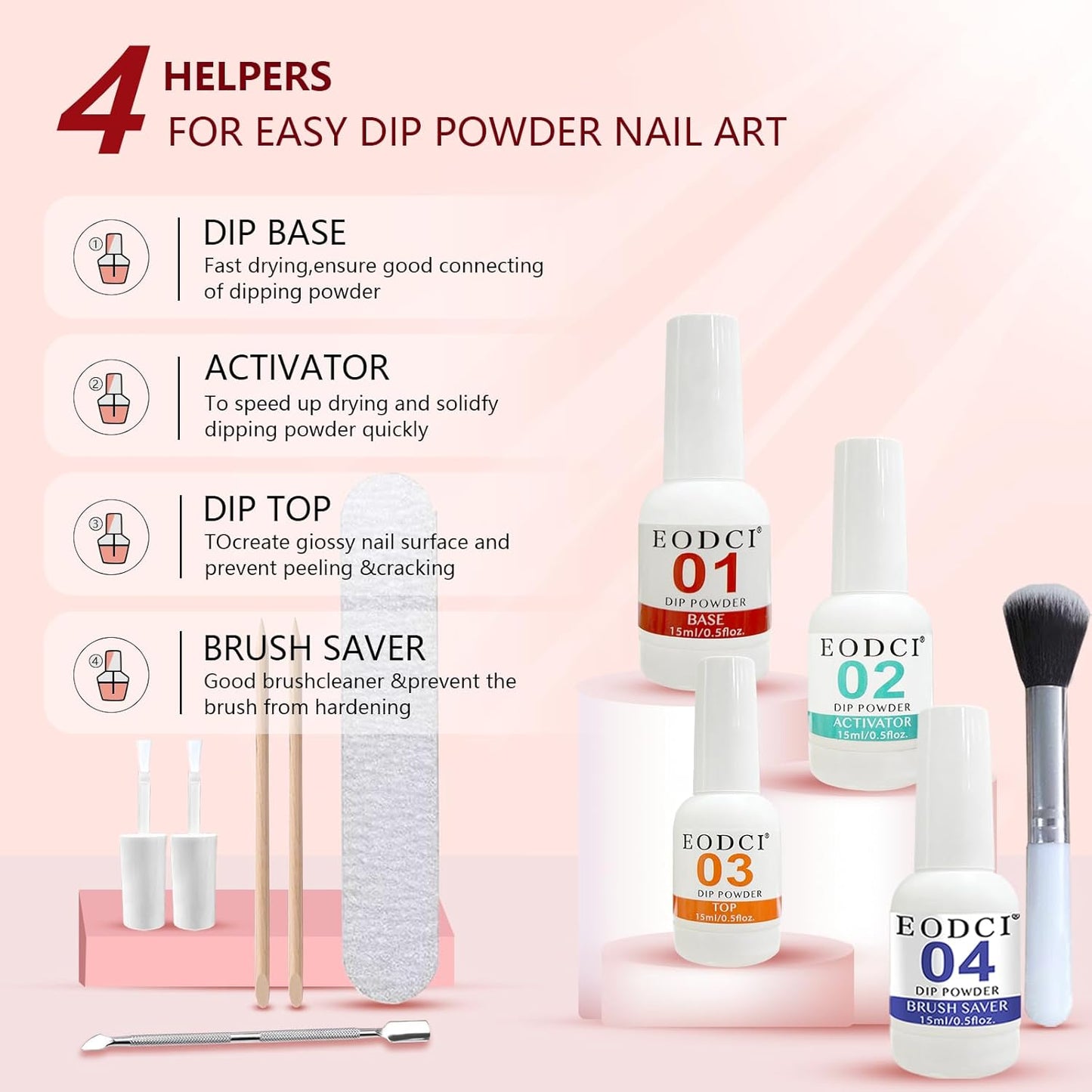 Dip Powder Nail Kit Starter, 30 Colors Dip Nails Skin Nude Brown White Green Glitter, Dark Color Acrylic Dipping Powder Liquid Set with Base/Top Coat Activator Brush Saver for Manicure DIY Gift
