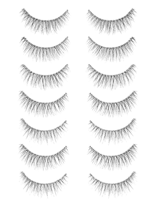 False Lashes Natural Look Wispy Eyelashes 13MM Eye Lash Pack for Daily C Curl Natural Lashes 7 Pair Siligli