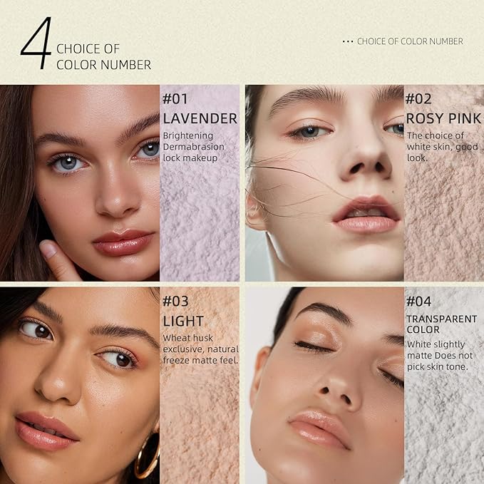 Pink Loose Setting Powder For Women, High-Definition Traceless Face Setting Powder, Oil Control Waterproof Setting Makeup, Lasting Coverage, Lightweight Fine Texture, Soft Focus Finish, 02