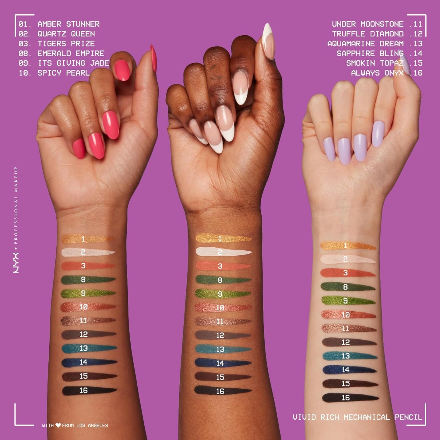 NYX PROFESSIONAL MAKEUP Mechanical Eye Pencil, Vivid Rich Mechanical, Creamy Retractable Eyeliner - Tigers Prize, Cork Orange Eyeliner