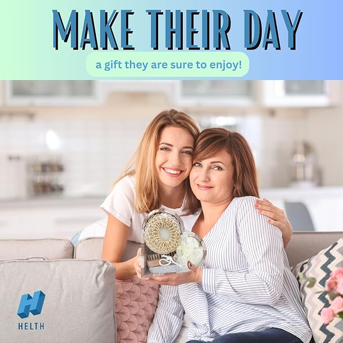 Spa Kit Birthday Box with Loofah Body Brush Gingered Peaches Goat Milk Soap, Orange