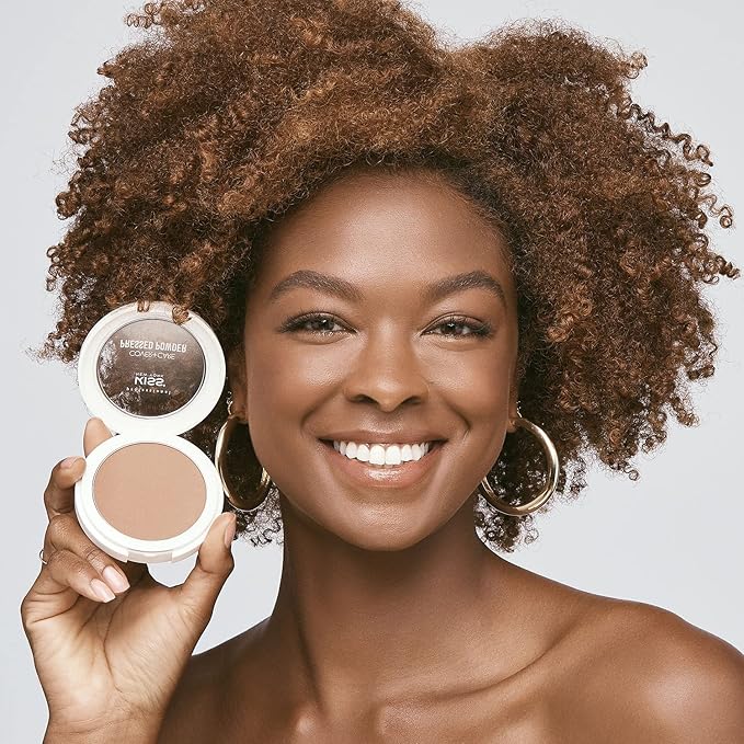 KISS Cover and Care Acne Control Pressed Powder Shine Free Face Light Weight Makeup Setting Powder - APP340 (Caramel)