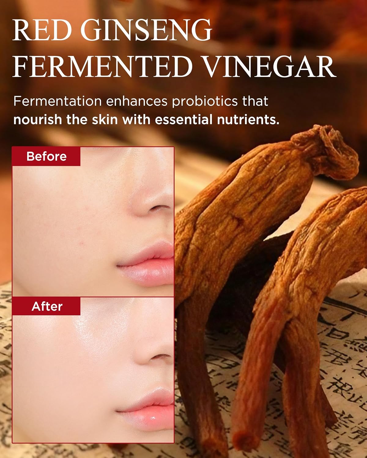 Bonyongo Red Ginseng Vinegar Skin Toner – Refreshing & Moisturizing Face Toner for Smooth, Youthful Skin - with Fermented Red Ginseng - Korean Skincare, 5.07 fl.oz.