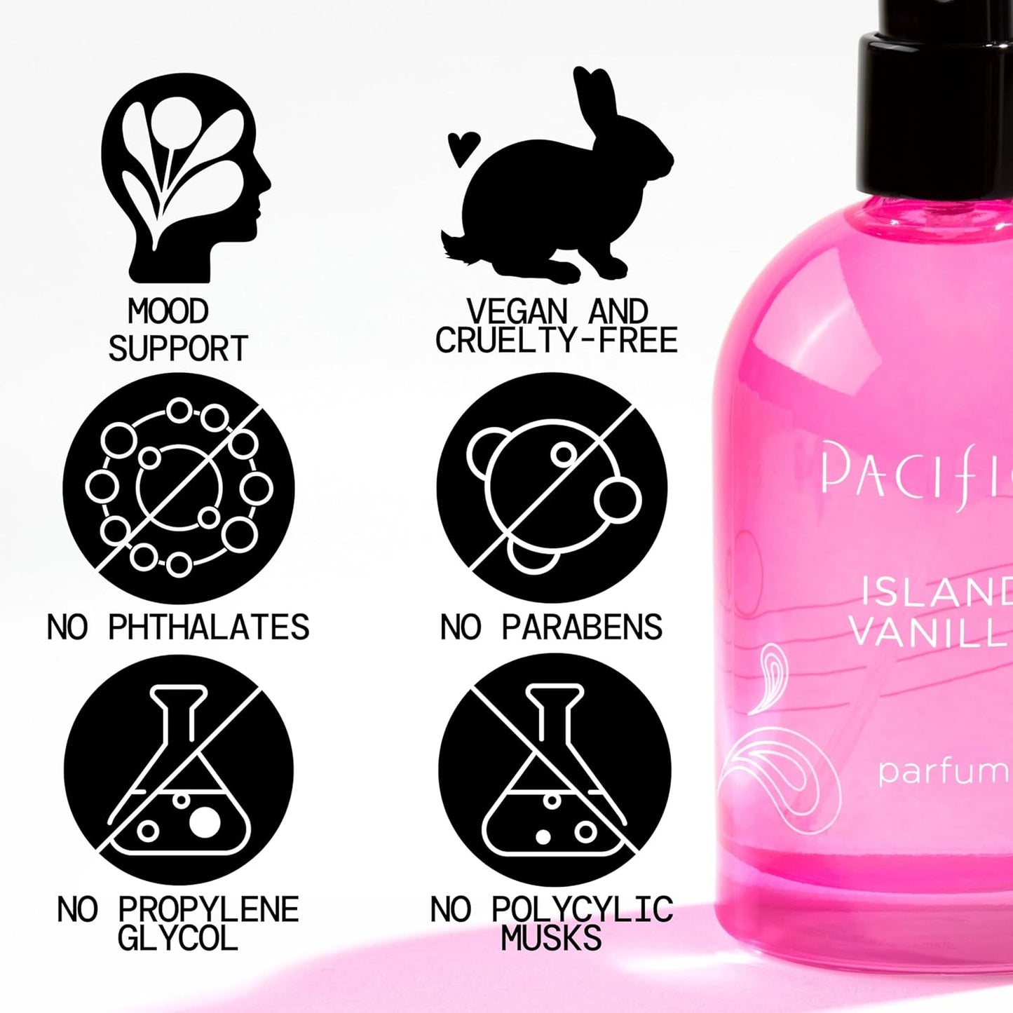 Pacifica Beauty Island Vanilla Spray Perfume – Sweet Tropical Vanilla Gourmand Scent, Long Lasting Everyday Signature Fragrance for Women, Non-Toxic, Vegan, Cruelty-Free Clean Perfume 2oz