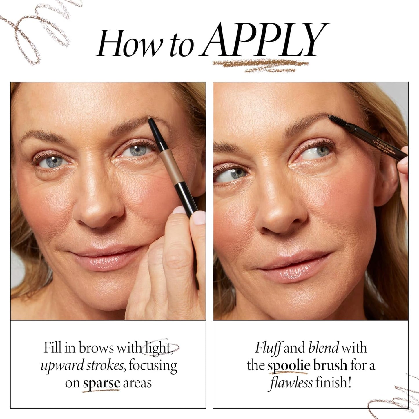 LAURA GELLER NEW YORK INKcredible Waterproof Brow Pencil- Blending Spoolie Brush - Long Lasting Eyebrow Filler (02 Taupe)