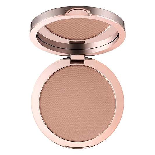 delilah - Sunset - Matte Bronzer Compact - Light Medium - Easily Blendable - Silky texture, Lightweight, Long-lasting, Natural hydration - Sun Kissed glow - Paraben Free - Cruelty-Free - 0.39 Oz