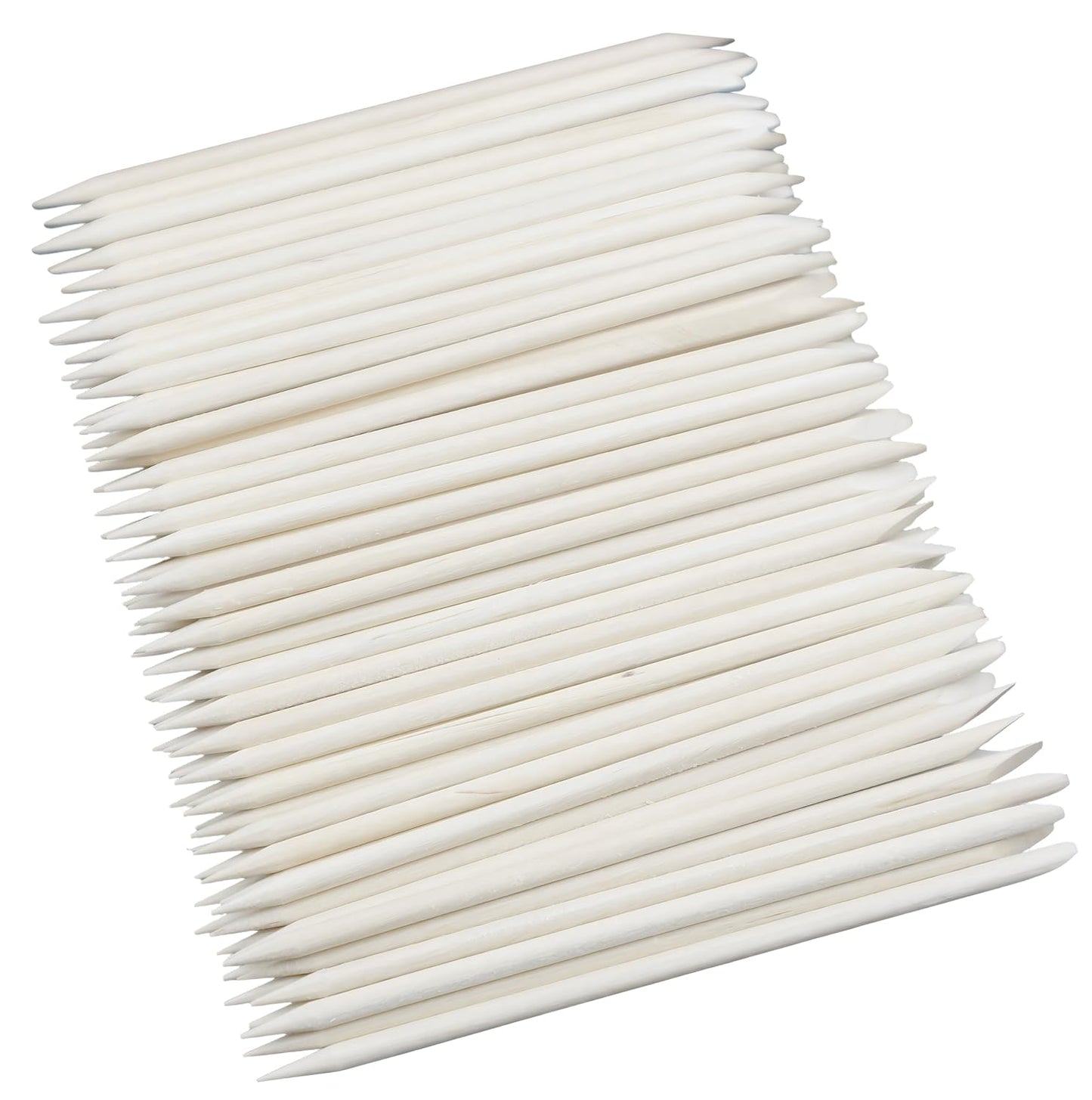 100-Pack Nail Art Wood Stick, Double Heads Nail Cuticle Pusher Remover Manicure Pedicure Tool