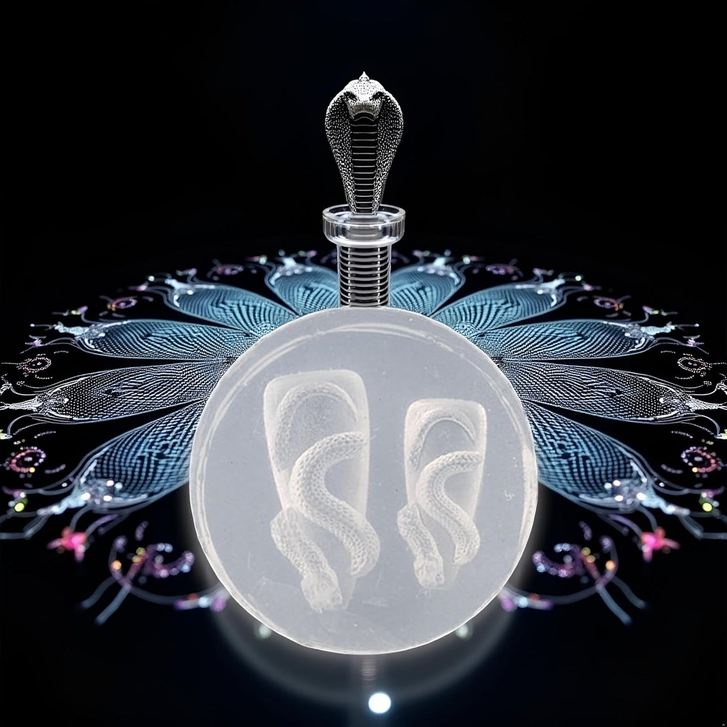 Dragon/Snake Silicone Nail Stamping Plates and Carving Molds,DIY Nail Art Tools for Manicure Pedicure,Reusable Stamping Molds, Hand/Foot Nail Care Accessories,3D Nail Design Art Kit