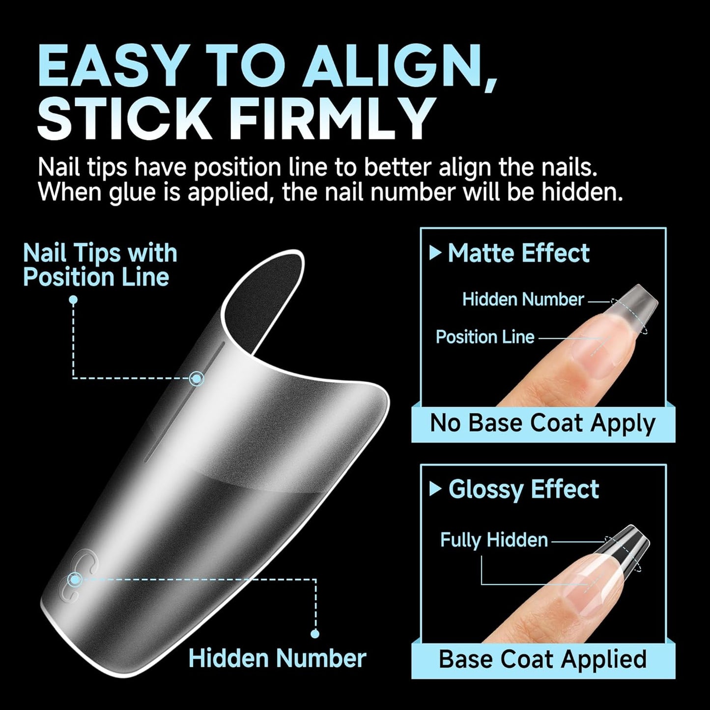 UNA GELLA Medium Coffin Fake Nails Full Matte Gel Nail Tips Coffin Half Cover 216pcs Clear Gel No C Curve Acrylic False Nail Tips 12 Sizes Easily DIY Salon Nail Extensions for Starter Pro