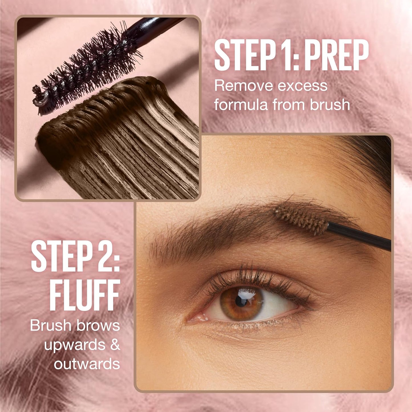 Maybelline Superfluff Volumizing Brow Mousse, All Day Tinted Brow Gel For Soft Full Brows, Medium Brown, 1 Count