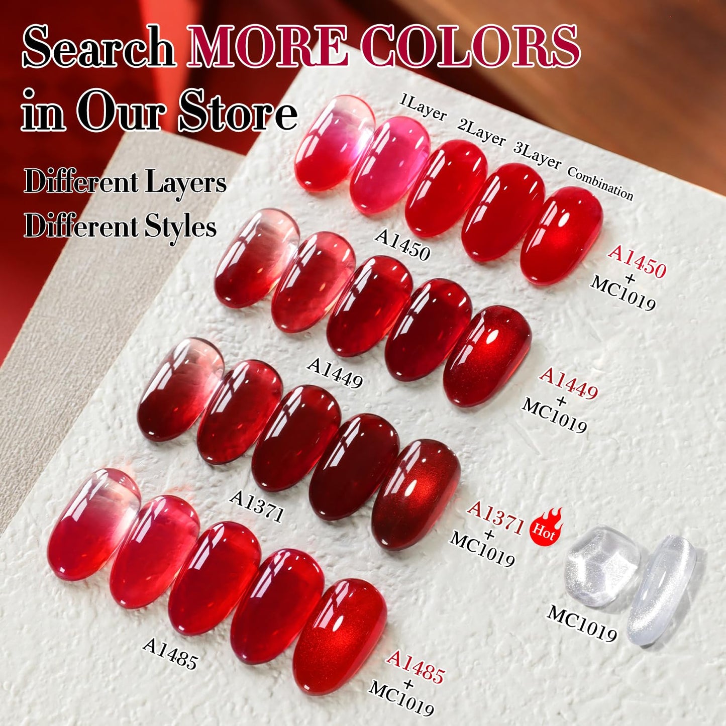 Double Rhythm 0.50 OZ Translucent Gel Polish Same Color Same Bottle Sheer Pastel Neutral Natural Milky 15 ML Jelly UV Nail Art DIY at Home (Burgundy Red-A1485)