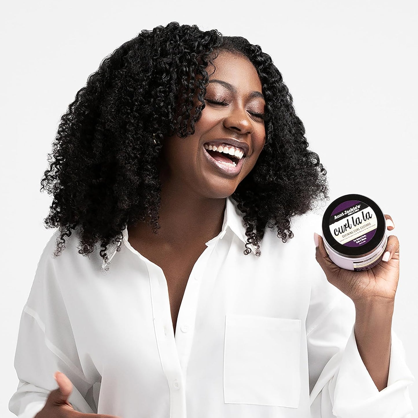 Aunt Jackie's Curl La La, Lightweight Curl Defining Custard, Enriched with Shea Butter & Olive Oil, Basic, 15 Ounce
